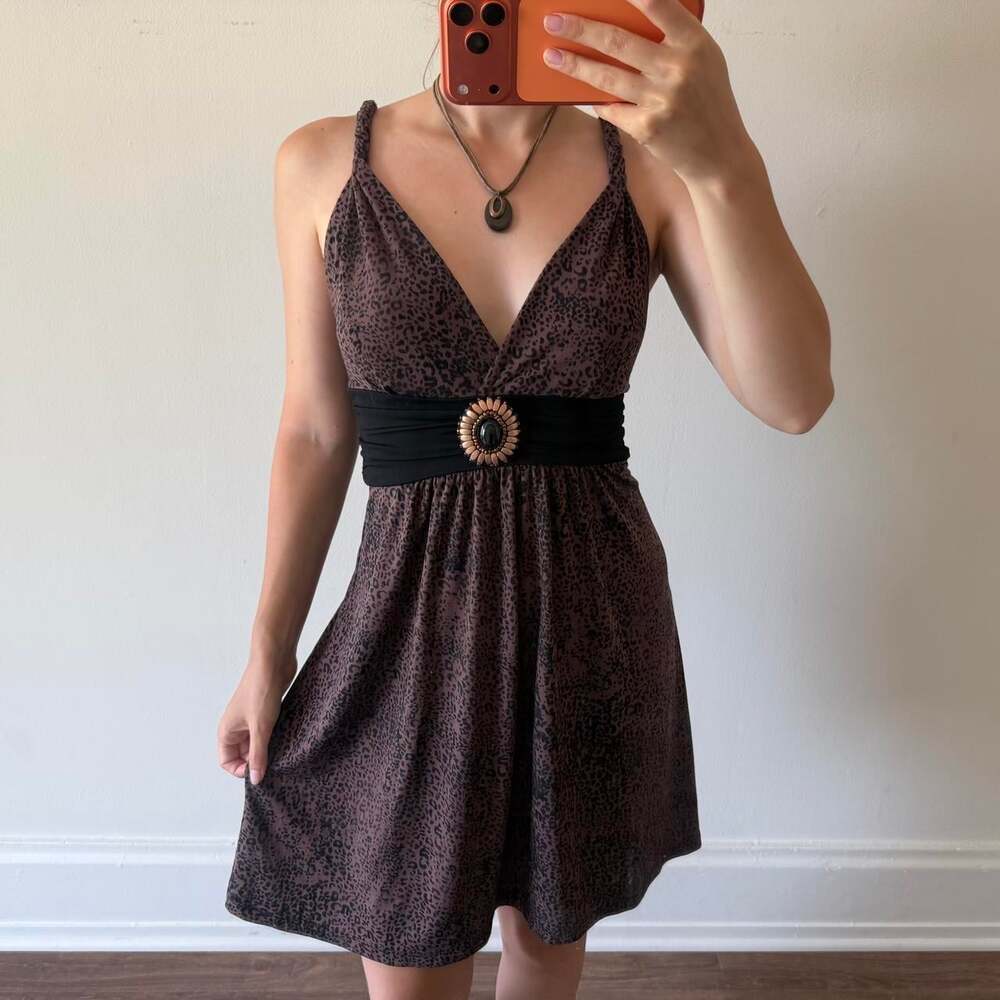 Candie's Women's Brown and Black Dress